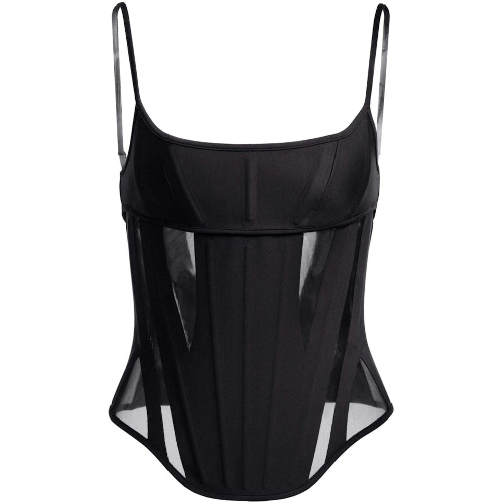 Mugler x H&M Mesh Panelled Corset Top